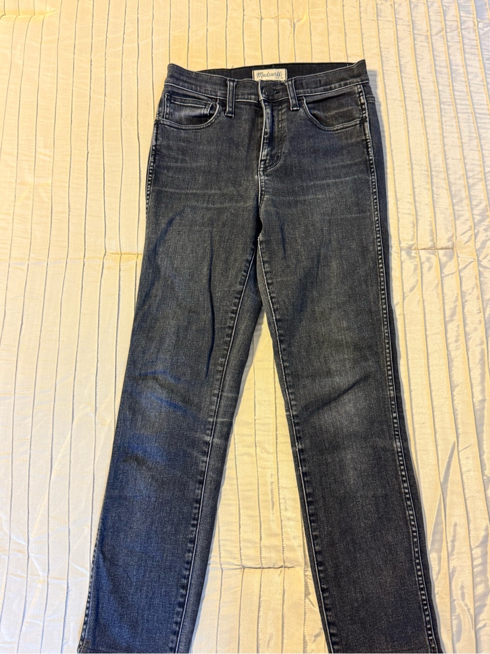 Madewell Dark Gray High-Rise Skinny Jeans